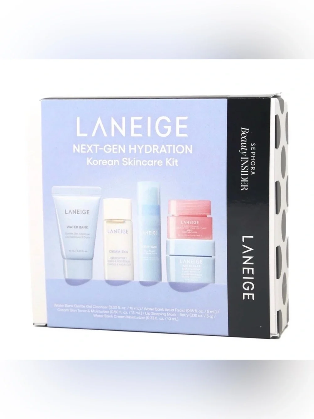 Laneige Next-Gen Hydration Korean Skincare Kit NIB Sephora Beauty Insider Set